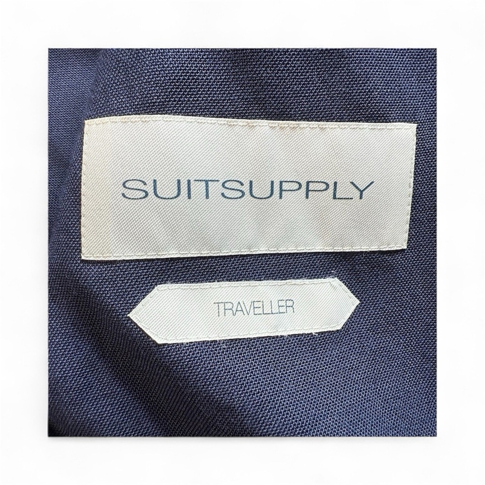 Suit‎ Supply Jacket Blue Blazer Traveller Lanificio Cerruti Mens 40 L Long